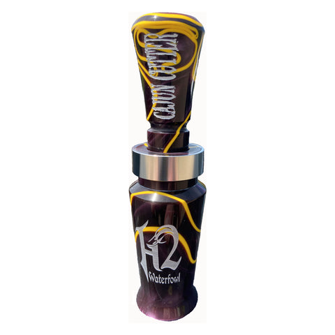 H2LSUCC - H2 Cajun Cutter Purple and Gold Acrylic Duck Call