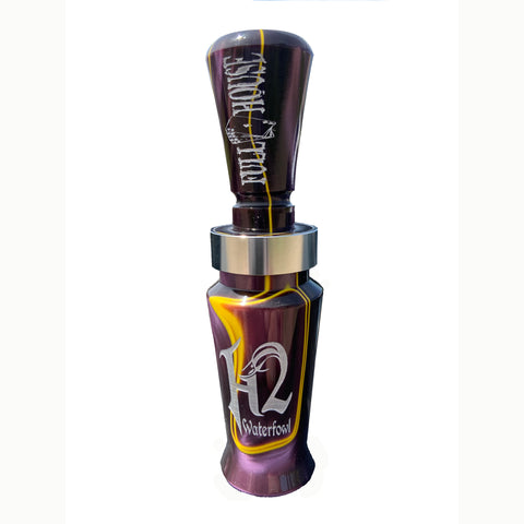 H2LSUFH - H2 Full House Purple and Gold Acrylic Duck Call